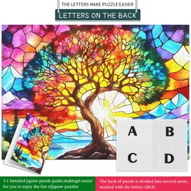 Puzzles 1000 Pieces for Adults jigsaw puzzles for adults 1000 Piece Puzzle Challenging Game for The Whole for Women, Gifts for Men, jigsaw puzzle Theme:Tree of Life