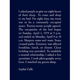 Sophie Calle: The Sleepers