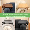 Smatdecis Couch Arm Tray Table Sofa Arm Clip, Armrest Tray
