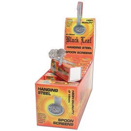 9 x Black Leaf Hanging Strainers Diameter 15 mm Stainless Steel (Pack of 3) Bong Chillum