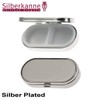 SILBERKANNE Pillendose 2 Fächer 3x6,5 cm Premium Silber Plated edel
