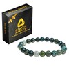 Moss Agate Crystal Bead Bracelet – Healing Crystal Bracelet for