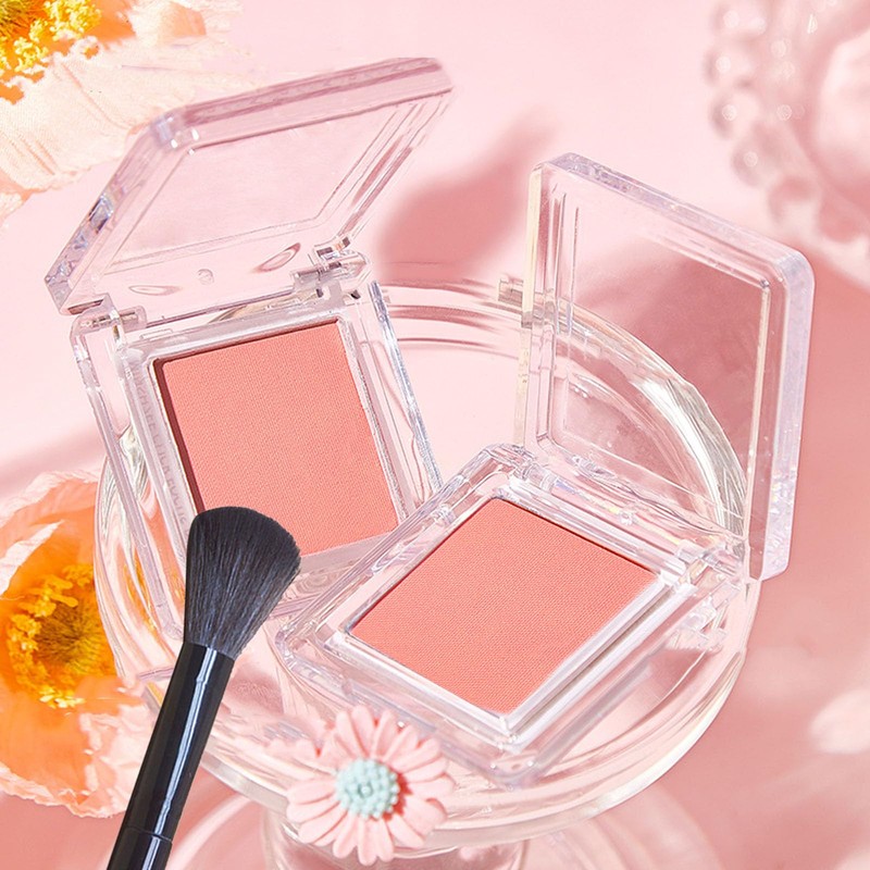 Blushers for Cheeks, Nude Peach Powder Blushes Korean Make-up Blush