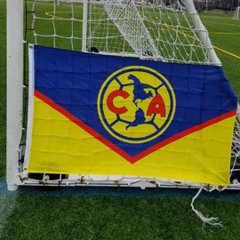 club America flag or banner 3x5 ft yellow wall decoration support your team - Color: America blue and yellow 3x5 ft