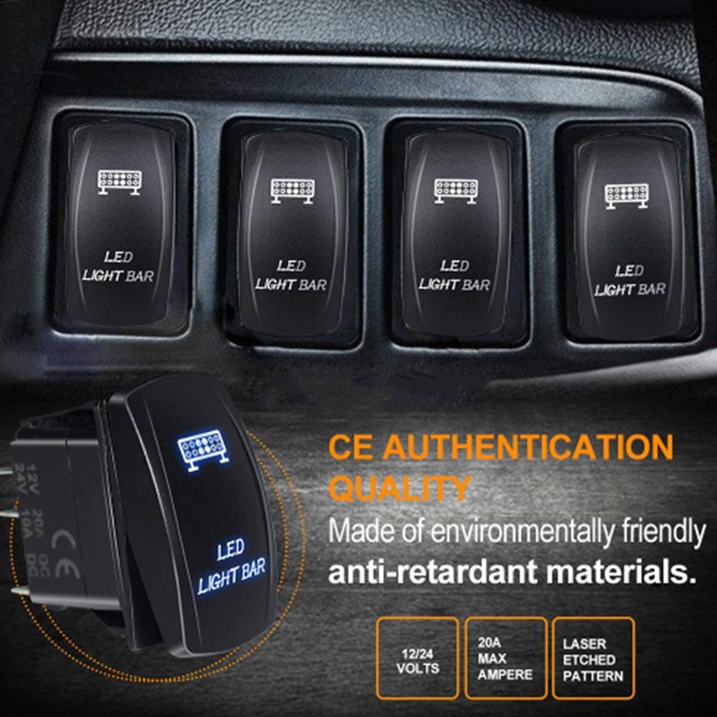 LED Light Bar Switch High Power 5PIN On/Off Minus40°C To