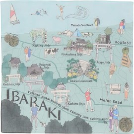 Chizutabi Handkerchief Unisex Printed Handkerchief 44501501 Handkerchief Unisex 47 Japan Rediscovery Unisex Adult, Moss Green (Ibaraki: Melon)