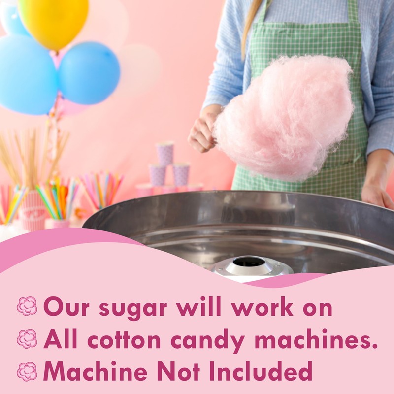 Cotton Candy Floss Sugar Package of ct-(Pink Vanilla, Blue Raspberry