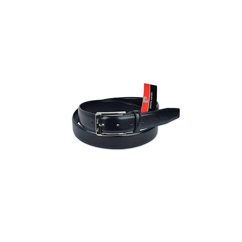 Pierre Cardin Adjustable Belt for Men, Genuine Leather, Smooth Side