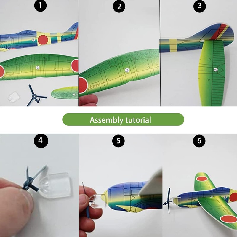 HONGECB Glider Planes Set, Polystyrene Flyer Set, Individually Packaged Polystyrene