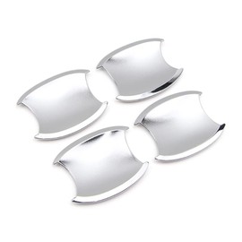 Dreamseek 4Pcs Door Handle Cup Bowl Cover Compatible with Honda CR-V CRV 2007 2008 2009 2010 2011 Triple Chrome Plated ABS Exterior Molding Protector Trim