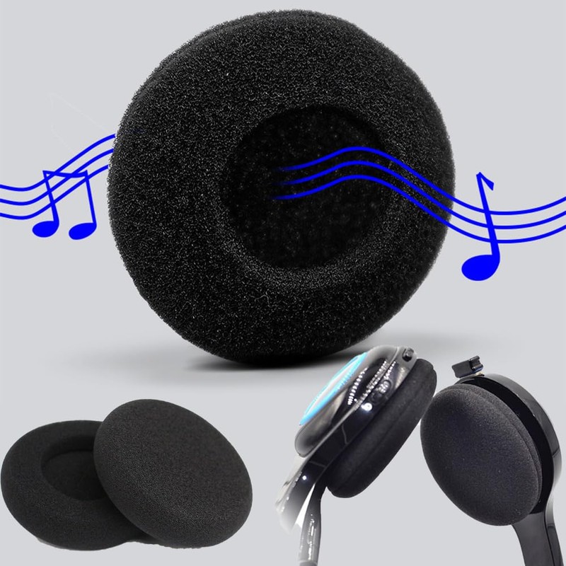 YJRUNFU Headphone Cover Ear Pad Headset Sponge Diameter 55mm Sponge
