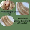 Ash Bleach Blonde Tape In Hair Extensions Human Hair Mixed