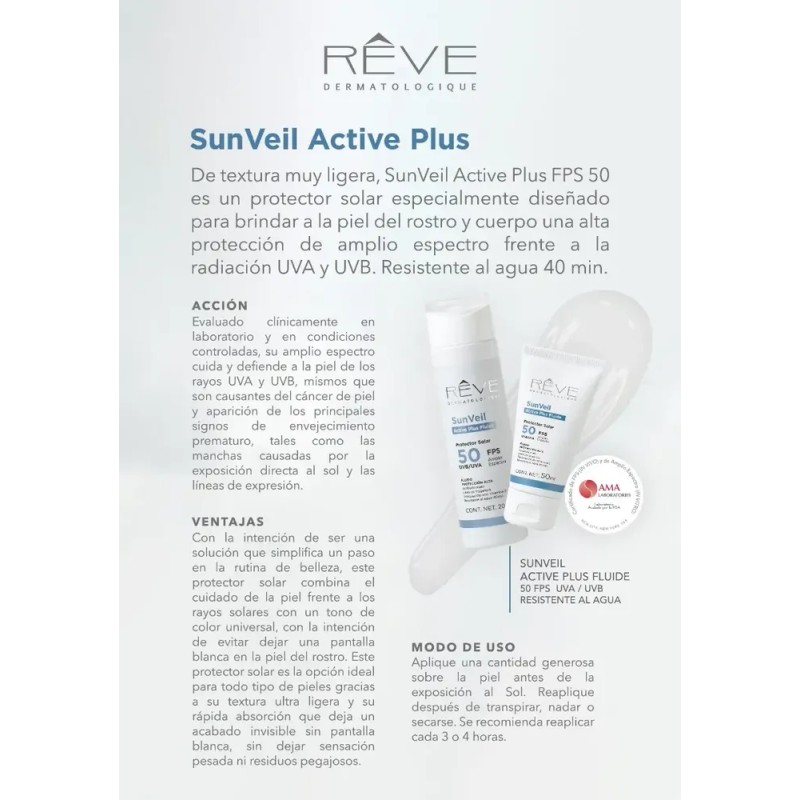Reve Sunveil Active Plus Fluide 50 Ml Fps 50 Protector