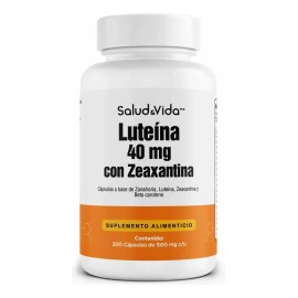 Luteína 40 mg con Zeaxantina y Betacaroteno | 200 Cápsulas | Con Zanahoria en Polvo | Salud&Vida