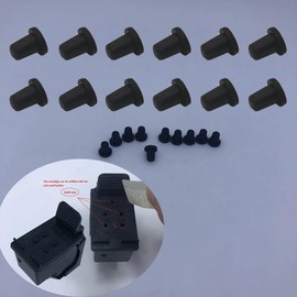 ThtRht 100 Pack Ink Cartridge Rubber Plug Stopper Replacement 1/16" 2mm Black Solid Silicone Sealing Hole Cover Plugs for HP 803 803XL 680 802 62 63 Ink Cartridges Deskjet Officejet Printer