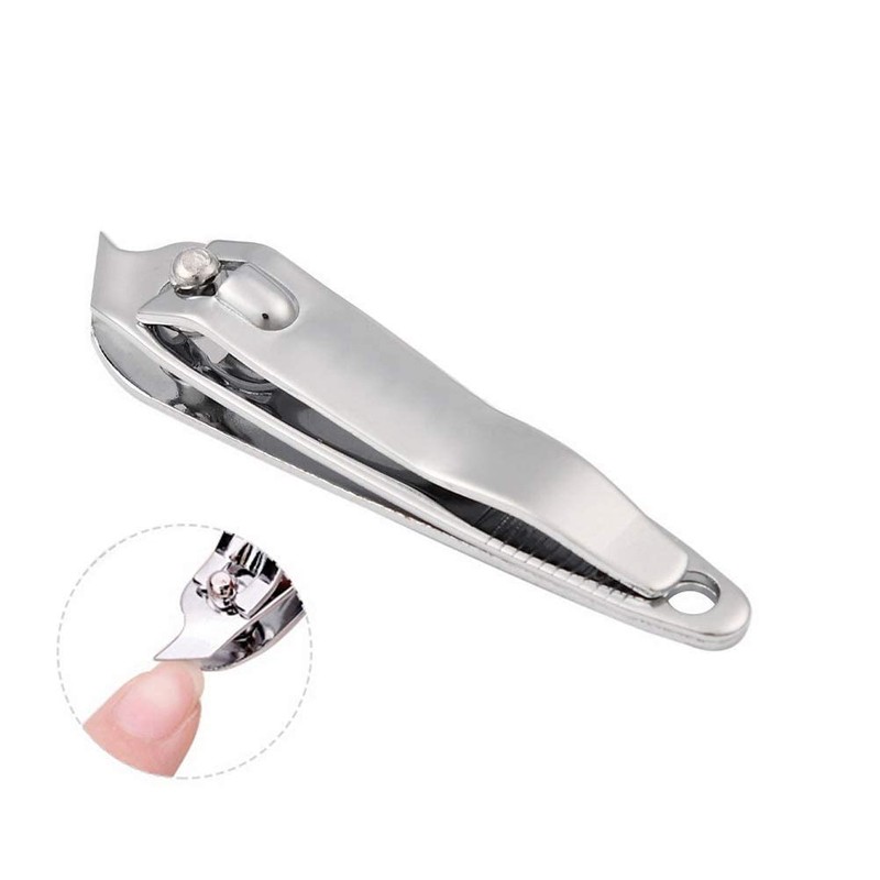 2 PCS Metal Slanted Edge Nail Cutting Clippers Pedicure Manicure