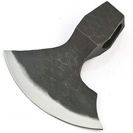 Handmade Forged Carbon Steel Viking Axe Bearded Axe Chopping Axe, Camping Outdoor Hatchet for Wood Splitting and Kindling Head only VK2093