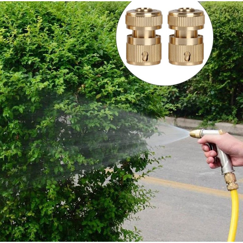 ViLiyDuo Pack of 4 brass hose connectors, garden hose, quick