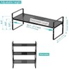 IPEGTOP Extendable Metal Cupboard Shelf, Stackable Kitchen Organiser, Height Adjustable