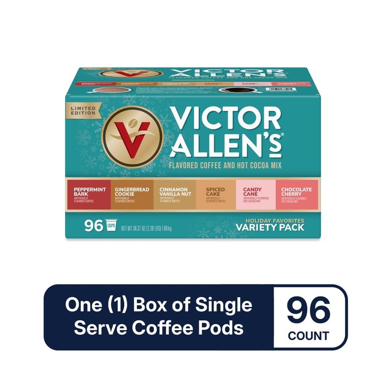 Victor Allen's Coffee Holiday Favorites Coffee & Hot Cocoa Variety