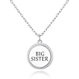 Philip Jones Silver Plated Filigree Disc Big Sister Necklace