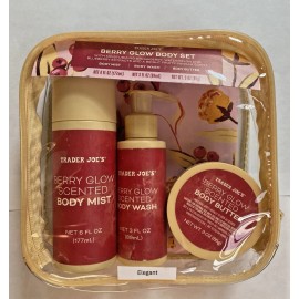 Trader Joe's Berry Glow Body Set-Body Mist 6 oz/Body Wash 3 oz/Body Butter 3oz