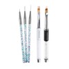 LWBTOSEE 5 Pcs Professional Nail Art Brushes UV Gel Builder