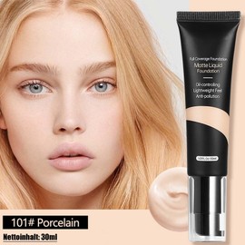 Liquid Foundation, Waterproof & Long-Lasting Foundation with High Coverage, Moisturising Concealer with Light Texture, Primer Hides Wrinkles & Lines, Oil Control Face Makeup