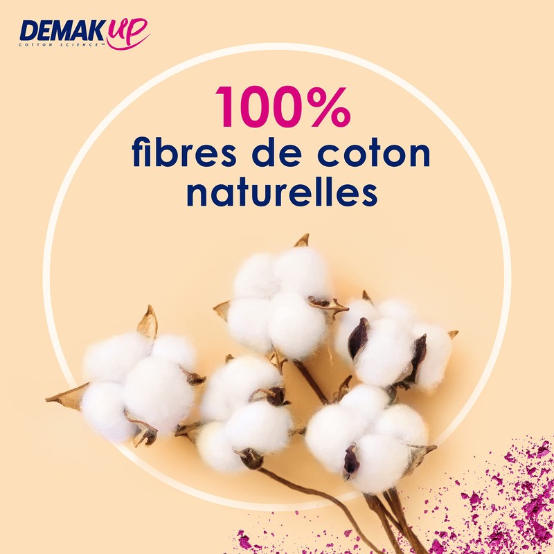 Demak'Up Sensitive Cotton Pads for Face and Eyes 100% Natural