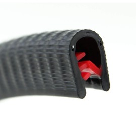 SMI-Kantenschutzprofi KS3-6S Edge Protection Profile – PVC Rubber Clamping Profile – Steel Insert – Edge Protection – Black – Easy to Assemble, Self-Clamping Without Glue, Clamping Range 3-6 mm, black