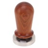 Coffee Tamper with Flat Stainless Steel Base Wooden Handle Coffee