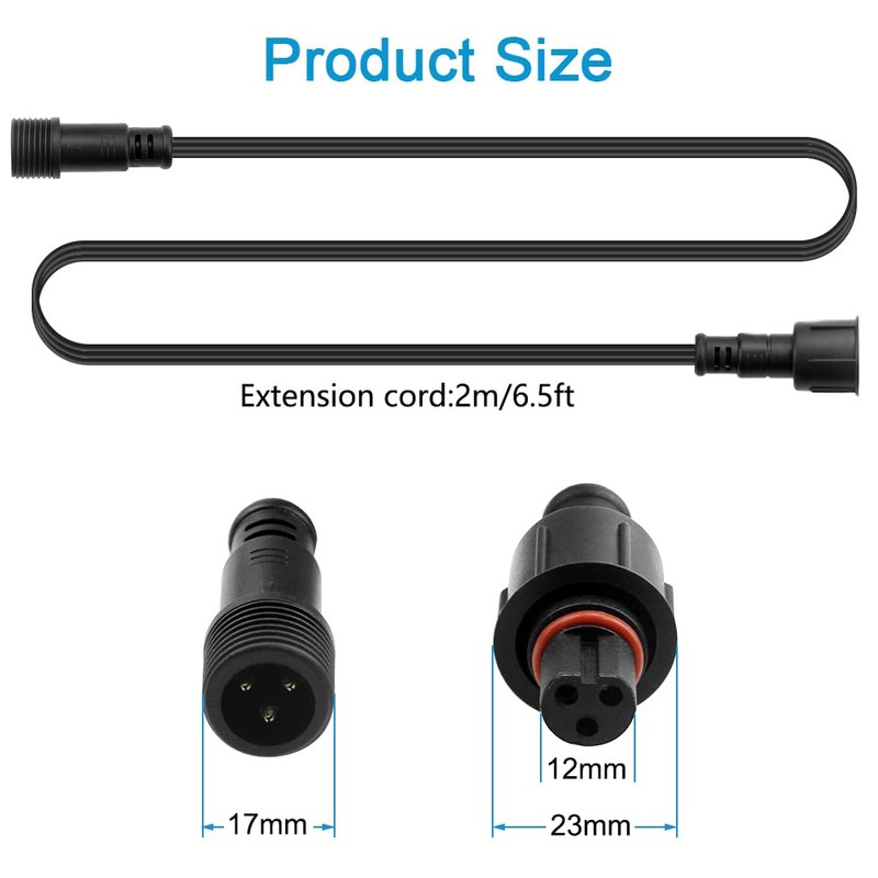 ALITOVE 6.56ft 3 Pin xConnect Extension Cable with 17mm Male