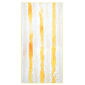 Oversized 70.8" X 35.4" Microfiber Beach Towel, Pack of 2, with Bonus Zippered Security Pocket Fast Drying Sand Free and Light Weight. Perfect for Pool, Beach or Vacation (Orange and White Stripe)