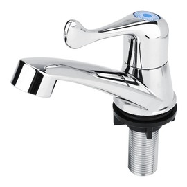 Basin Faucet Single Handle Water Nozzle Cold Water Tap G1/2 Electroplate for Bathroom Kitchen Rest Room Bathtub(Tail Handle)
