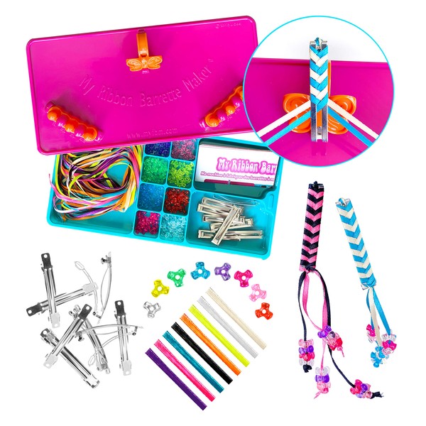 Choose Friendship My Ribbon Barrette Maker Kit, Hair Accessories Kit for Girls, Over 150 Pieces Included
