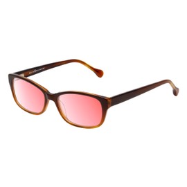 Calabria Primrose Pink Tint FL-41 Reading Glasses +0.25 Brown/Havana Fade Women Blue Light Sensitivity FL41 Readers