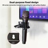 Summina Microphone Holder Wall Mount Dual Slot Adjustable Height Mic