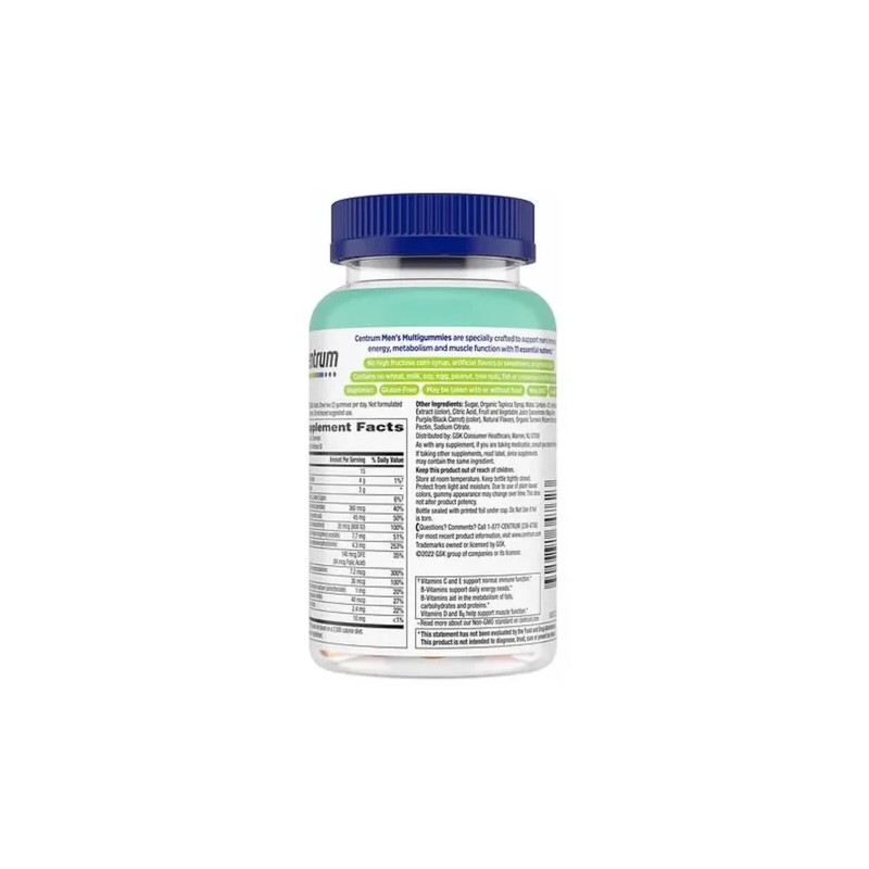 Multivitaminico Centrum Men Hombre Sabor Tropical 100 Gomas