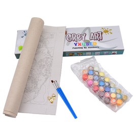 YXQSED Framless DIY Oil Painting Paint by Number Kit G101New-See to Sea 12 x 16 Inches