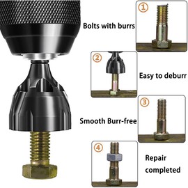 2Pc Thread Deburring Tool Tungsten Carbide Blade 3-25mm Metal Pipes Hex Shank