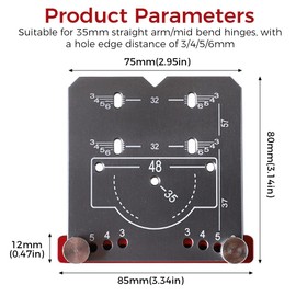 Woodworking Jig, Door Hinge Jig, Cabinet Hinge Drill Guide, Kitchen Door Lock Jig, Carpentry Tools and Equipment, Professional Woodworking Tools for Precision Drilling