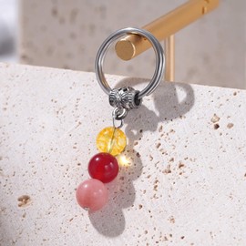 Kvekstio Crystal Keyring for Women, Good Luck Gift, Self Love, Uplifting Daily Remind, Relief Stress Anxiety Recovery Gift, Multicolor, Medium