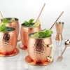 PG Moscow Mule/Cocktail Bar Set, 15-pc Copper/Rose Gold Color, High