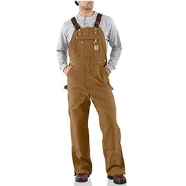 Carhartt Men's Loose Fit Firm Duck Bib Overall, Carhartt Brown, 36 x 32