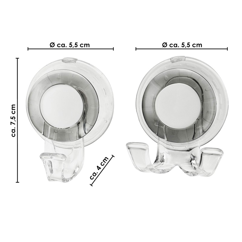 bremermann Ventosa Bathroom Range - Hooks Set of 2