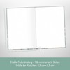 paper&you Notebook A5+ Squared with Elastic Band "Minty Leaves" 156