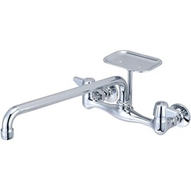 Central Brass 0048-UA4 Canopy Handles-14 Tube Swivel Spout-Brass Soap Dish, 14"
