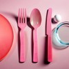 Party Dimensions Plastic Hot Pink | Pack of 48 Cutlery