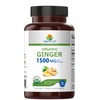 Brieofood Organic Ginger 1500mg, 45 Servings, Vegetarian, Gluten Free, 90