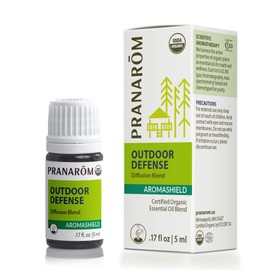 Pranarom - Aromashield Outdoor Defense Diffusion Blend (5ml) - Lemongrass, Citronella, Orange, & Tea Tree- 100% Pure Essential Oil Blend for Outdoor Protection | USDA and ECOCERT Certified Organic
